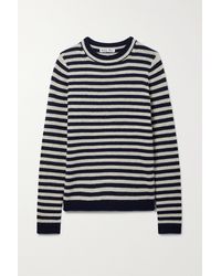 Alex Mill Sun Striped Wool And Cashmere-blend Jumper - Blue