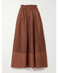 A.L.C. - Flora Broderie Anglaise Cotton Maxi Skirt - Lyst