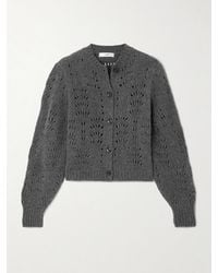 FRAME - Open-Knit Merino Wool Cardigan - Lyst