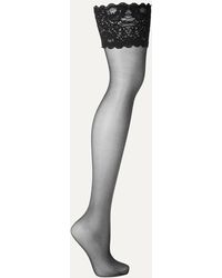 Wolford Satin Touch 20 Denier Stay-up Stockings - Black