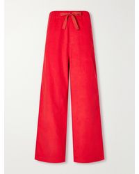 Sanderlak - Drawstring Cotton-Corduroy Straight-Leg Pants - Lyst
