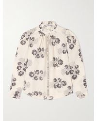 Alix Of Bohemia - Artemis Java Hemd Aus Woll-Twill Mit Blumenprint Und Raffungen - Lyst