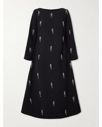 knee length dresses for ladies Audrey Embroidered Midi Dress – SIMKHAI