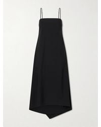 La Ligne - Drape Back Recycled Satin Midi Dress - Lyst