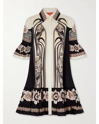 La DoubleJ - Choux Patterned Cotton-Poplin Mini Dress - Lyst