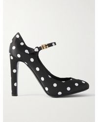 Dolce & Gabbana - Escarpins En Satin À Pois Bianca - Lyst