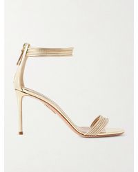 Aquazzura - Sway 85 Metallic Sandals - Lyst