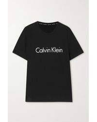 Calvin Klein T-shirt Aus Baumwoll-jersey Mit Print - Schwarz