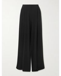 Norma Kamali - Hose Mit Weitem Bein Aus Stretch-Jersey Mit Falten - Lyst