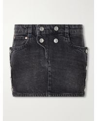 Isabel Marant - Ralma Button-Detailed Denim Mini Skirt - Lyst