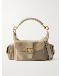 Chloé - Sac Porté Épaule En Daim À Finitions En Cuir Camera - Lyst
