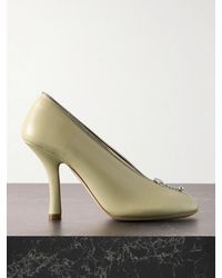 Burberry - Zip-Embellished Leather Pumps - Lyst