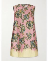 ALÉMAIS - Faye Floral-Print Twill Mini Dress - Lyst