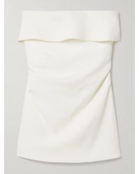 Proenza Schouler - Felicity Strapless Layered Ruched Crepe Top - Lyst