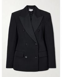 Stella McCartney - Double-Breasted Twill-Trimmed Wool Blazer - Lyst