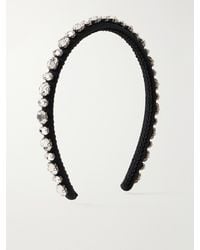 Erdem - Narrow Emb Crystal-Embellished Woven Headband - Lyst
