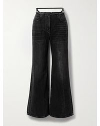 Givenchy - Distressed Low-Rise Wide-Leg Jeans - Lyst