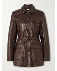 Nour Hammour - Ramona Lederjacke Mit Gürtel - Lyst