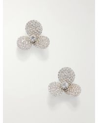 Jennifer Behr - Isabelle Crystal-Embellished-Tone Metal Earrings - Lyst