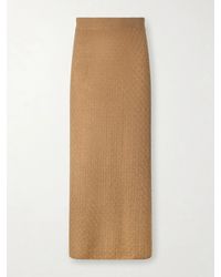 LeKasha - Sunnie Pointelle-Knit Cashmere Midi Skirt - Lyst