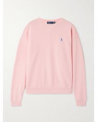 Polo Ralph Lauren - Embroidered Cotton-Blend Jersey Sweatshirt - Lyst