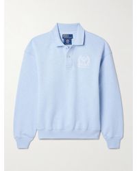 Polo Ralph Lauren - Wimbledon Embroidered Cotton-Blend Jersey Polo Sweatshirt - Lyst