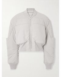 Rick Owens - Cropped Wool-Trimmed Shell Down Bomber Jacket - Lyst