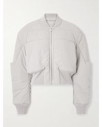 Rick Owens - Cropped Wool-Trimmed Shell Down Bomber Jacket - Lyst