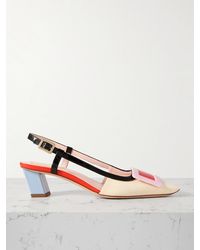 Roger Vivier - Belle Vivier 45 Color-Block Patent-Leather Slingback Pumps - Lyst