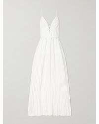 Jonathan Simkhai - Selene Cut-Out Pleated Poplin Maxi Dress - Lyst