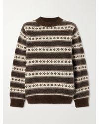 Doen - Myles Striped Intarsia-Knit Wool Sweater - Lyst