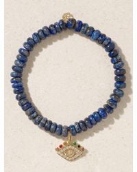 Sydney Evan - Evil Eye 14-Karat Multi-Stone Bracelet - Lyst