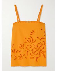 Vita Kin - Sisi Embroidered Broderie Anglaise Cotton Top - Lyst