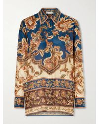 Zimmermann - Aster Printed Silk Shirt - Lyst
