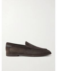 Brunello Cucinelli - Embellished Suede Loafers - Lyst