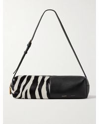 KHAITE - Kye Zebra-Print Calf Hair And Leather Shoulder Bag - Lyst