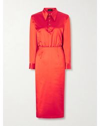 Willy Chavarria - Satin Midi Dress - Lyst