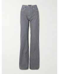 R13 - Jane Striped High-Rise Wide-Leg Jeans - Lyst