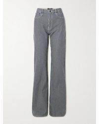 R13 - Jane Hoch Sitzende, Gestreifte Jeans Mit Weitem Bein - Lyst