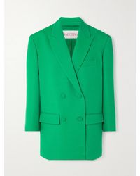 Valentino Garavani - Crepe Couture Double-Breasted Blazer - Lyst