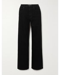 SLVRLAKE Denim - Net Sustain Grace Frayed High-Rise Wide-Leg Organic Jeans - Lyst