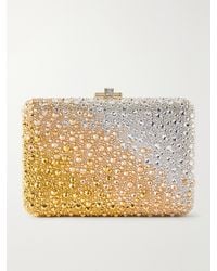 Judith Leiber - Slim Slide Crystal-Embellished-Tone Clutch - Lyst