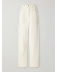 AURALEE - Silk Wide-Leg Pants - Lyst