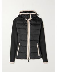 Moncler - Hooded Paneled Twill And Quilted Stretch-Shell Down Jacket - Lyst