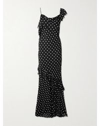 Self-Portrait - Polka Dot-Print Georgette Maxi Dress - Lyst