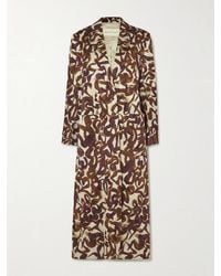 Dries Van Noten - Printed Satin-Jacquard Coat - Lyst