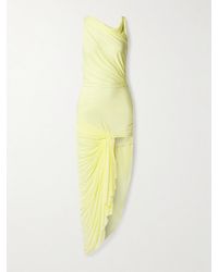Christopher Esber - Galathea Robe Aus Mesh Mit Raffungen Und Spitzenbesätzen - Lyst