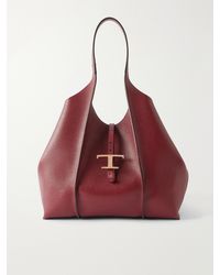 Tod's - T Medium Textured-Leather Shoulder Bag - Lyst