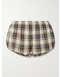 Acne Studios - Checked Woven Shorts - Lyst