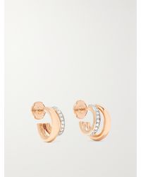 Pomellato - Together 18-Karat Rose Diamond Hoop Earrings - Lyst